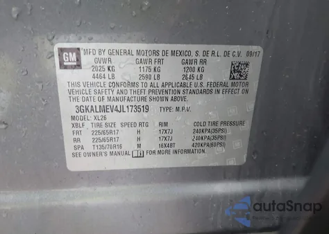 2018 GMC Terrain Sle from USA, damaged, VIN 3GKALMEV4JL173519